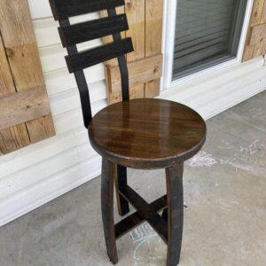 Bourbon Whiskey Barrel Swivel Chair