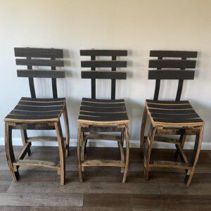 Bourbon Whiskey Barrel Stave Chair - 24 inches