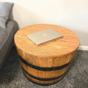 Half Whiskey Barrel Coffee Table