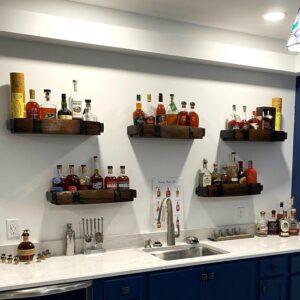 Bourbon Whiskey Barrel Stave Shelf - 24 inches